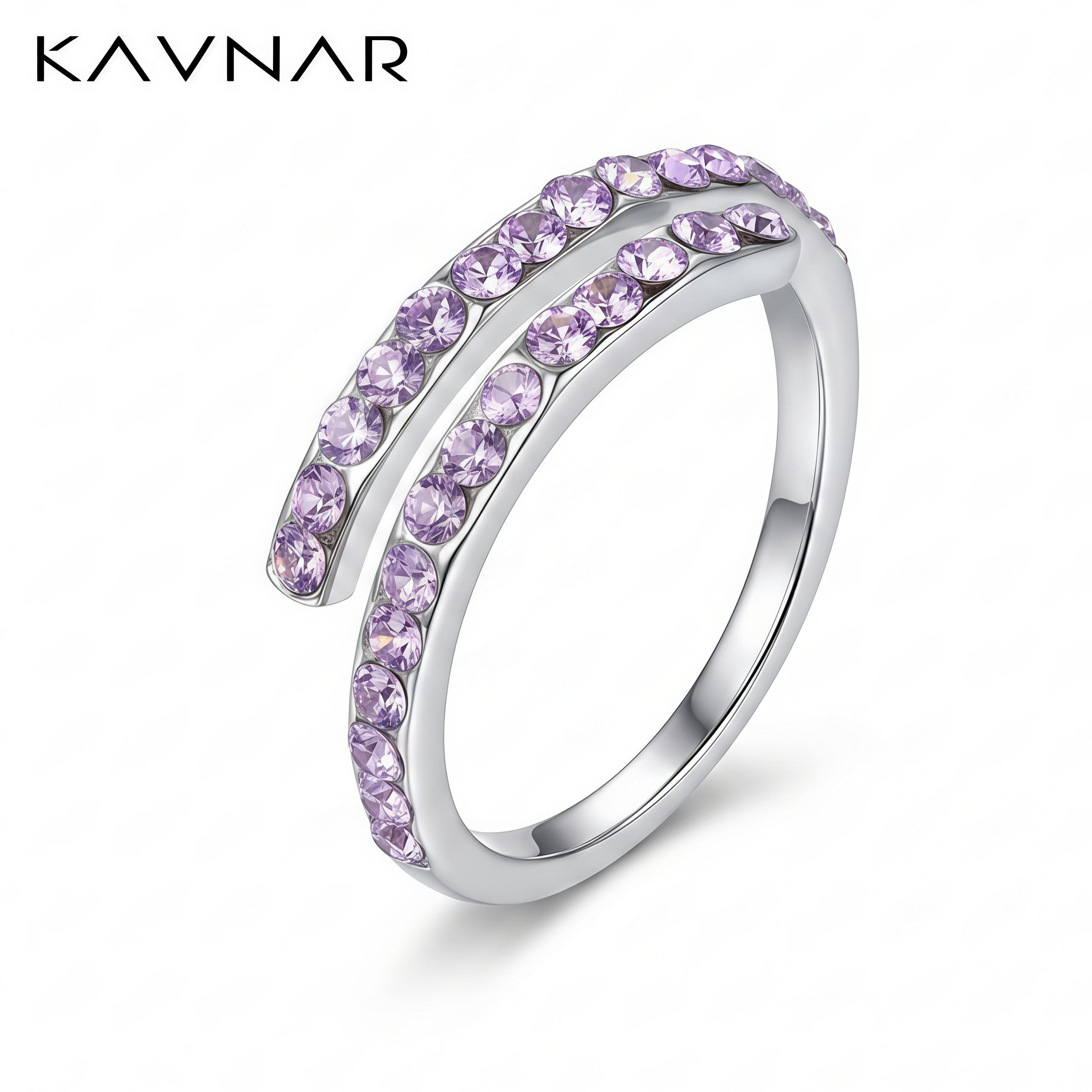 CZ Sweet White Gold Plated Open Rings